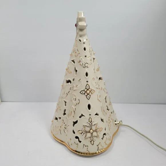 Lenox Florentine and Pearl Jeweled Lighted Tree Christmas Musical TESTED-WORKS - Picture 3 of 7